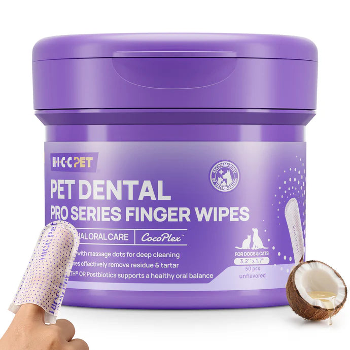HICC PET - 寵物Pro series 潔齒手指50片裝 Pet Dental Pro Series Finger Wipes 50pcs