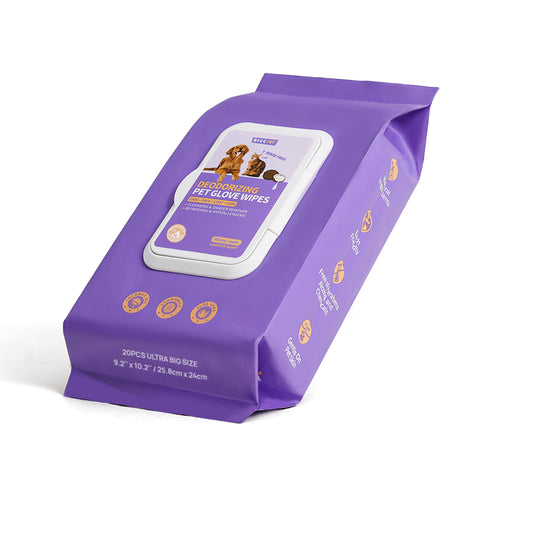 HICC PET - 皇牌寵物除臭手套 (20片裝) Deodorizing Pet Glove Wipes 20pcs